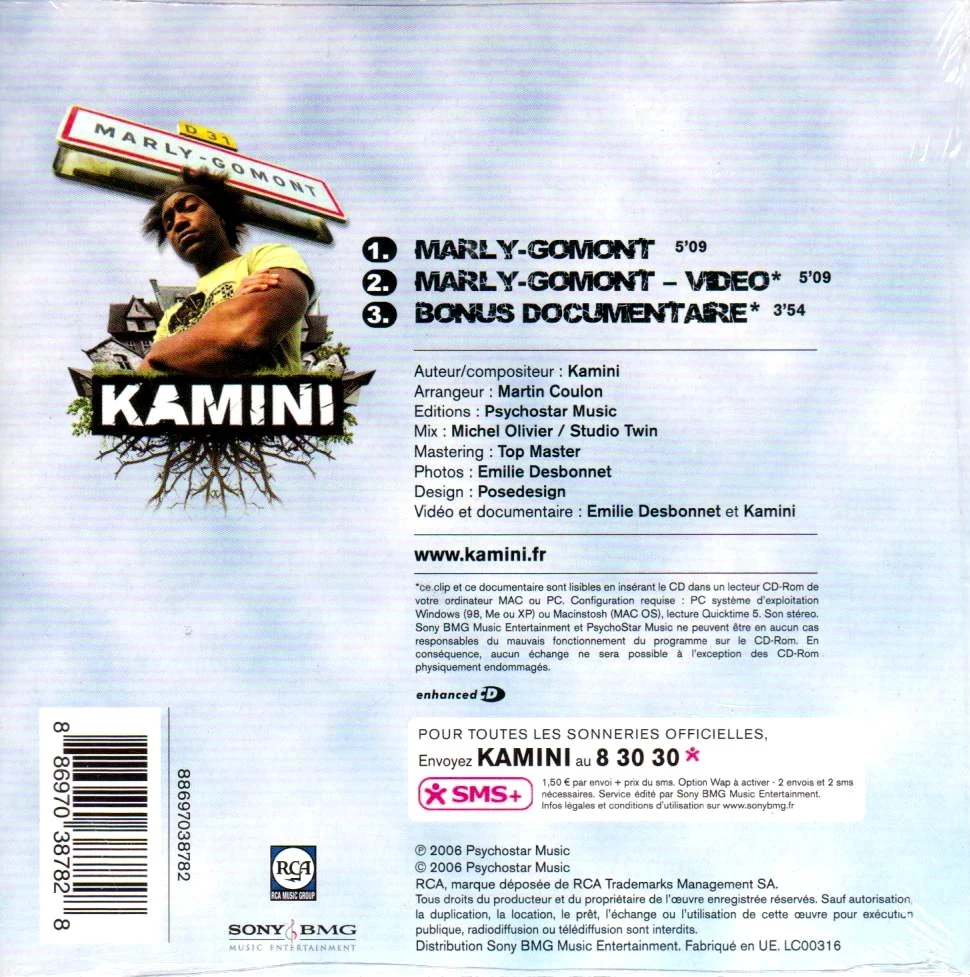 Una joya vintage: CD single Kamini – Marly-Gomont (2006, nuevo en blister) 🎤 – photo 2